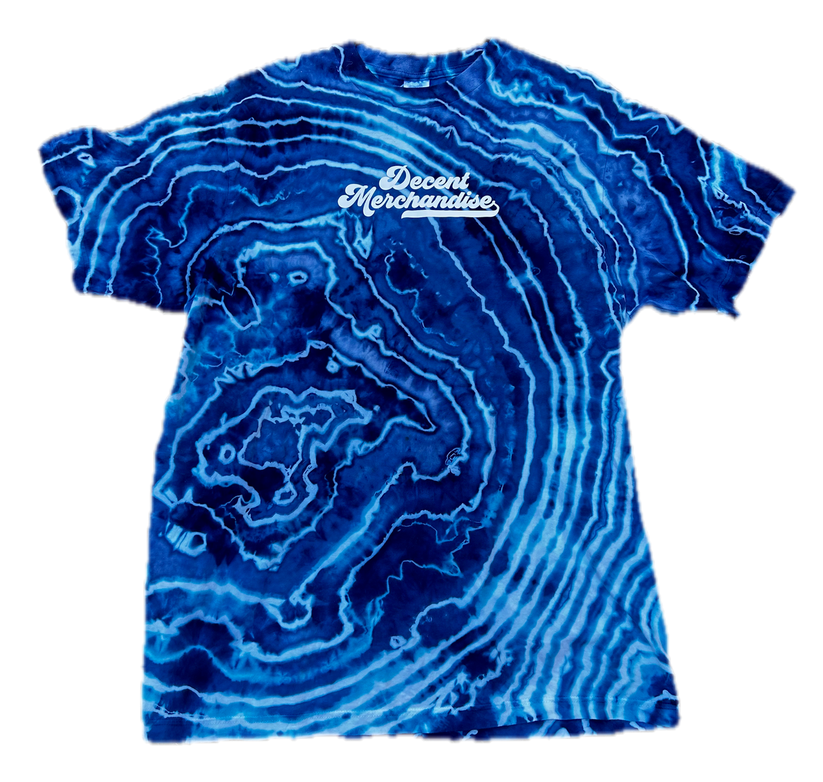 Script Logo — Electric Blue Geode Tee