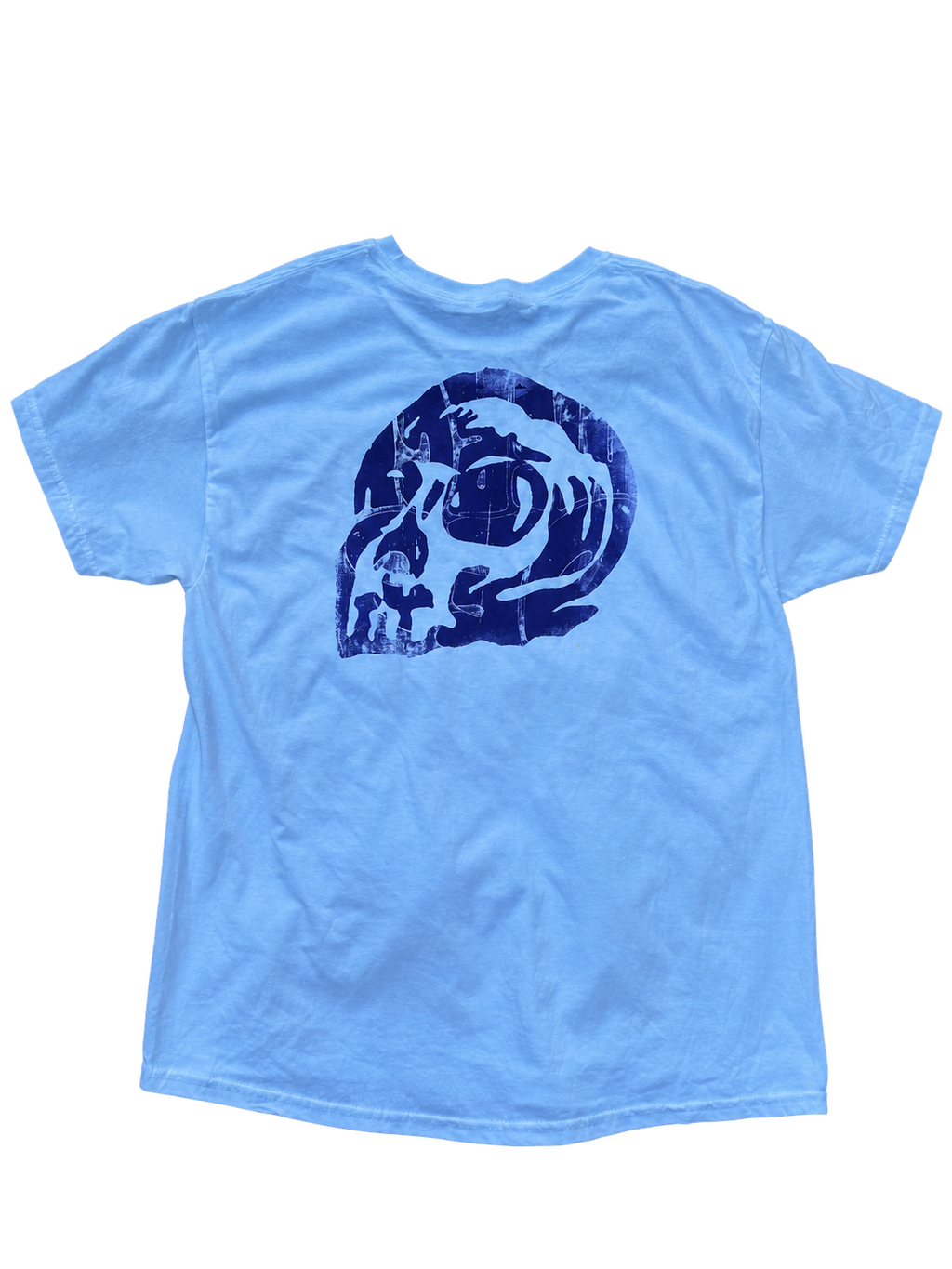 Skull Wave — Sky Blue Tee